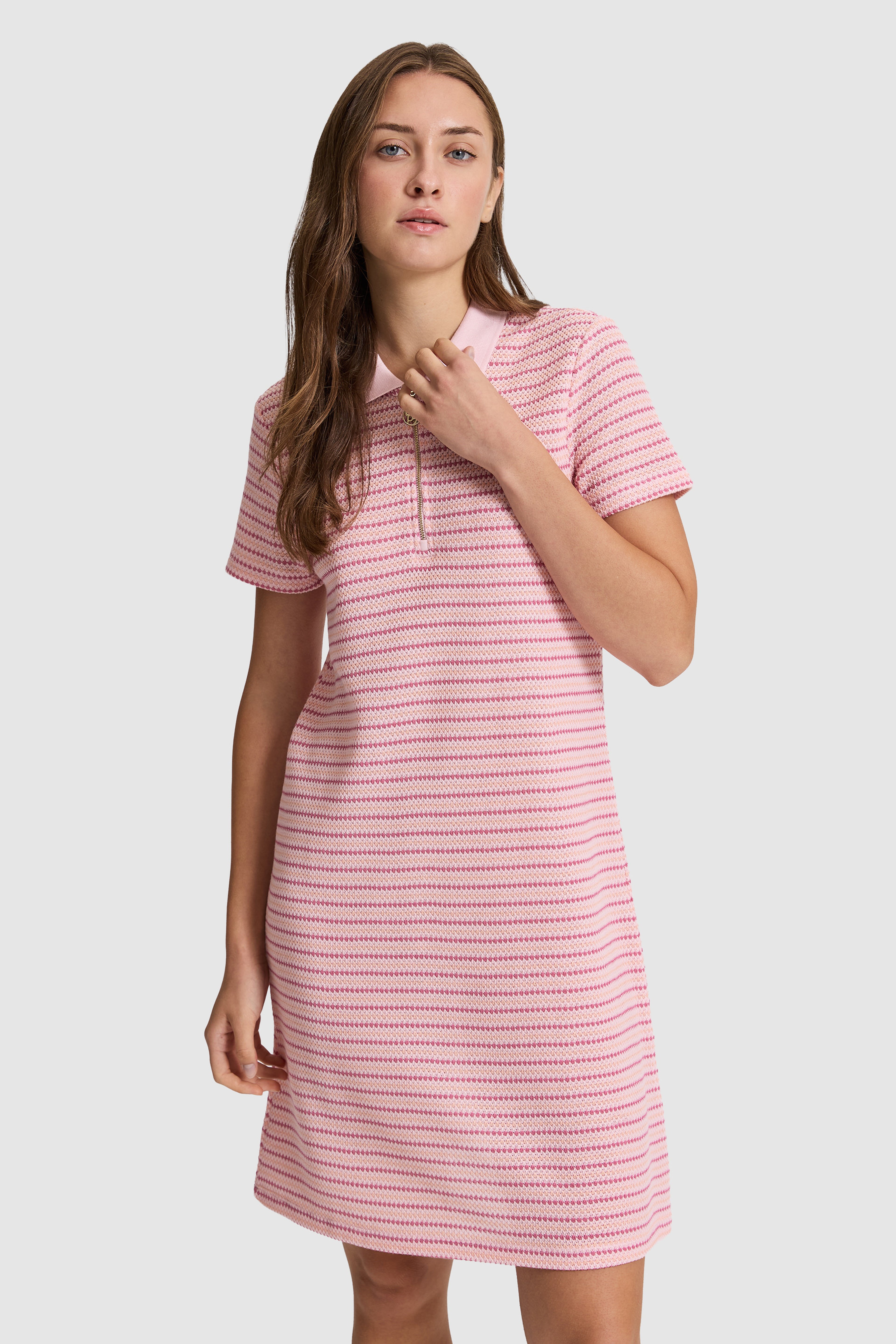 Kadın Pembe Örme Elbise - Image 3