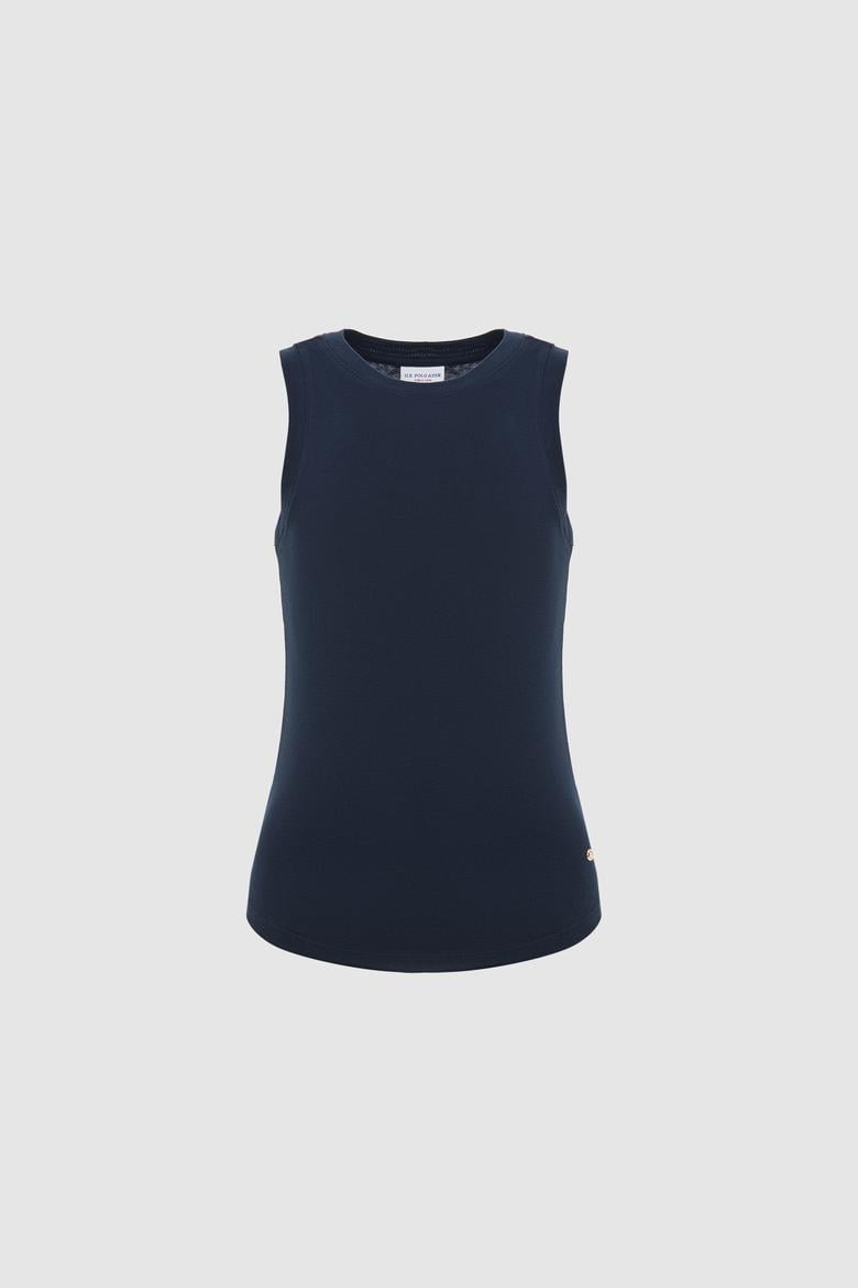 Kadın Lacivert Bisiklet Yaka Basic Tişört - 50321799058