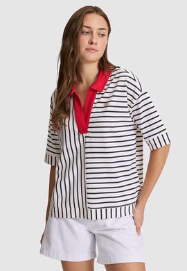 Kadın Lacivert Polo Yaka Tişört - 50324922001