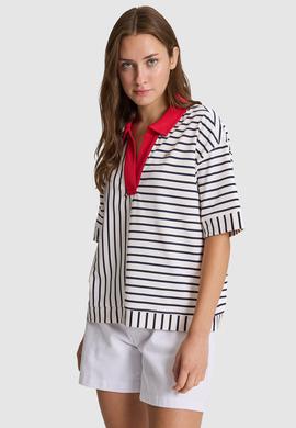 Kadın Lacivert Polo Yaka Tişört - 50324922001