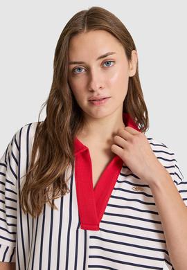 Kadın Lacivert Polo Yaka Tişört - 50324922001