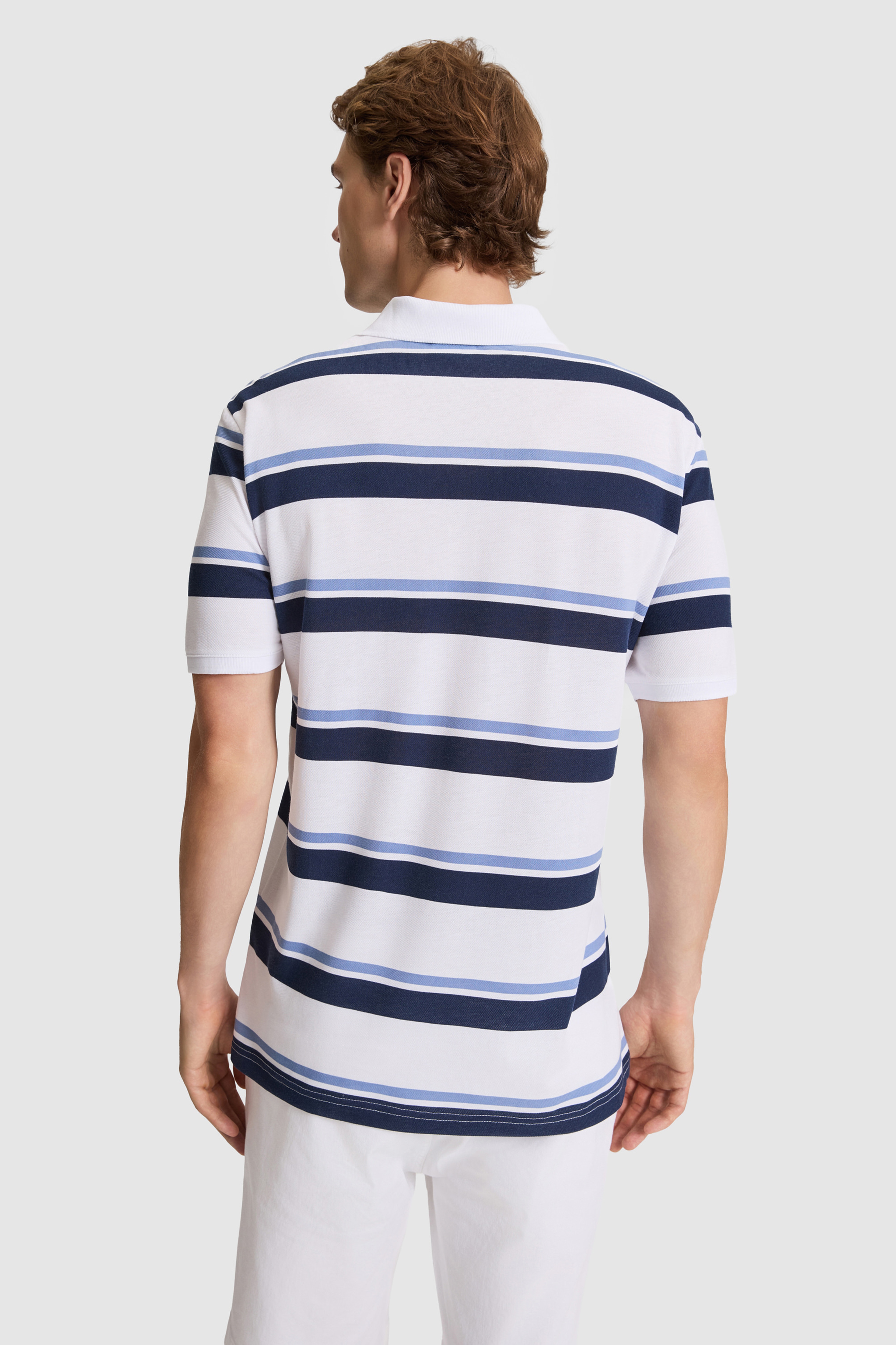 Erkek Lacivert Regular Fit Polo Yaka Tişört - Image 5