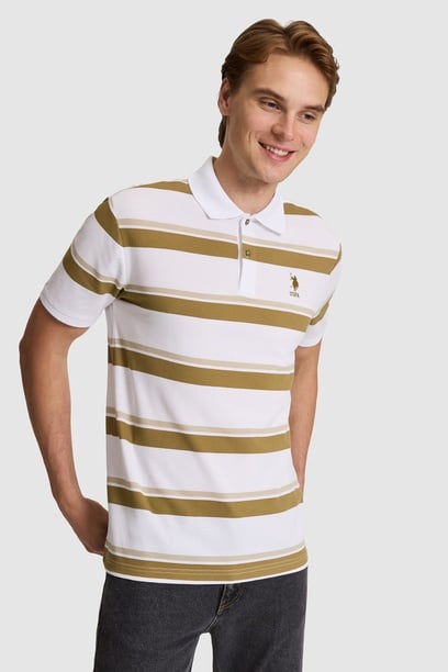 Erkek Yeşil Regular Fit Polo Yaka Tişört
