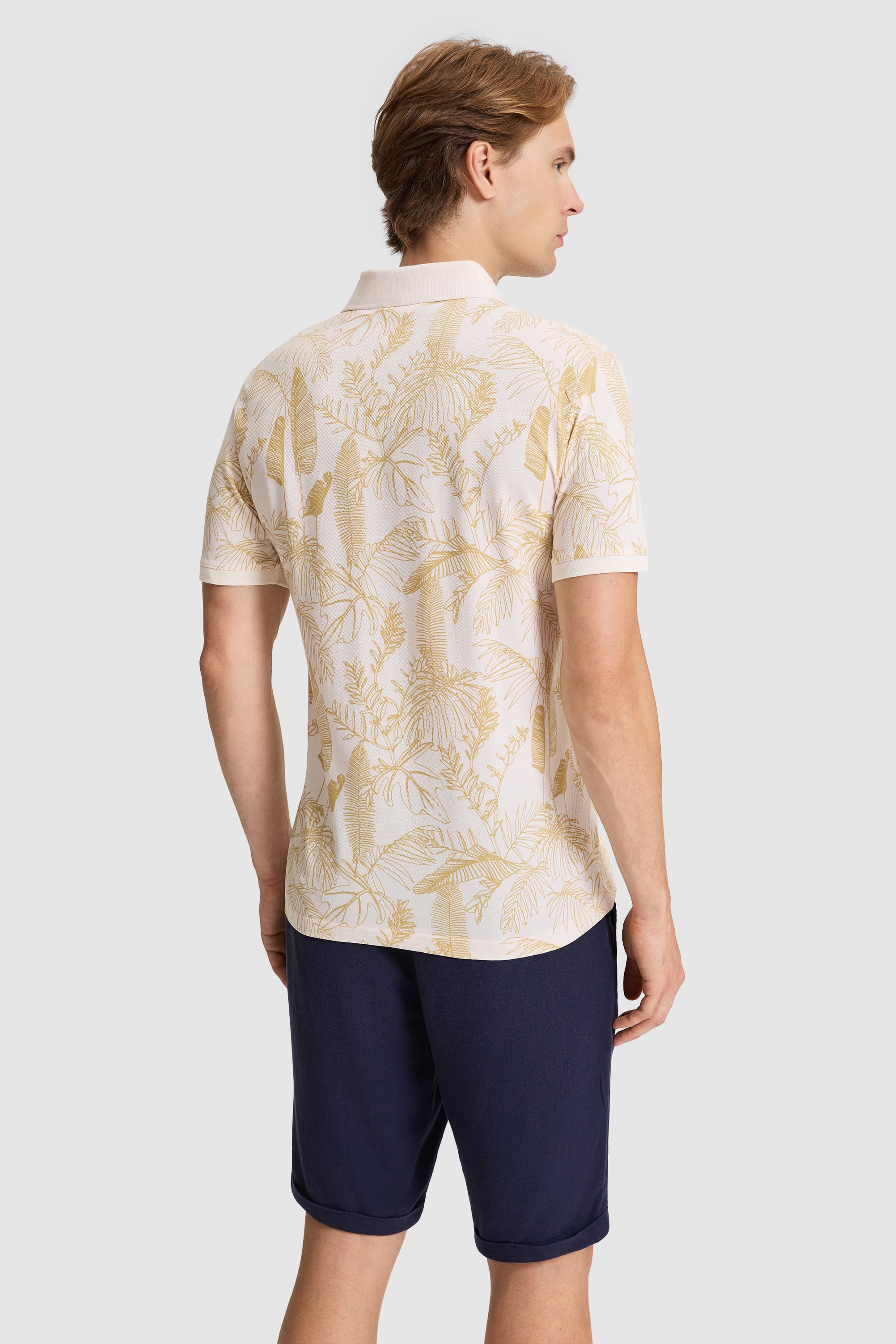 Erkek Krem Regular Fit Polo Yaka Tişört