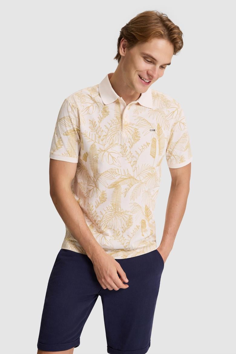 Erkek Krem Regular Fit Polo Yaka Tişört - 50326936012