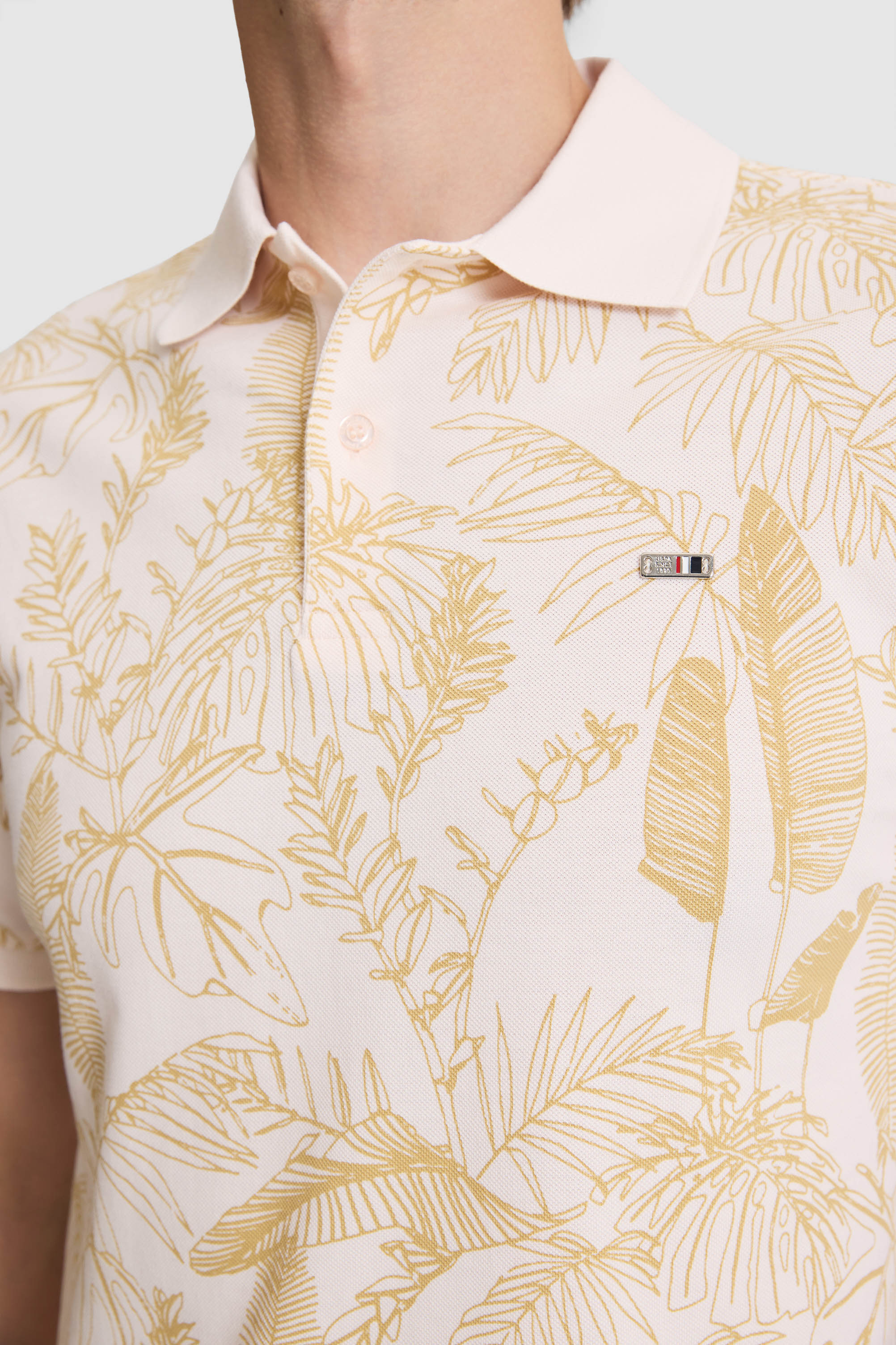 Erkek Krem Regular Fit Polo Yaka Tişört - Image 6