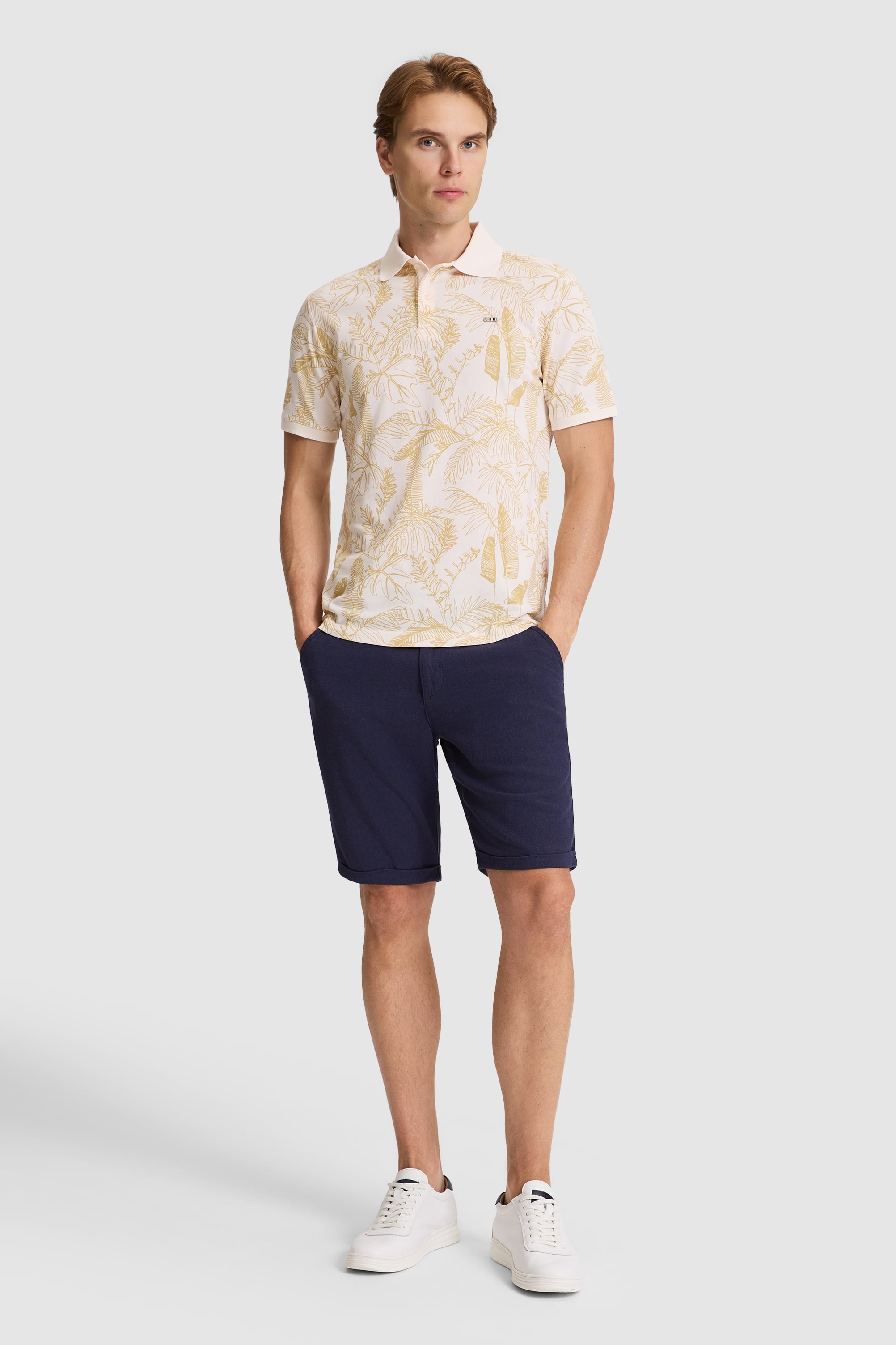 Erkek Krem Regular Fit Polo Yaka Tişört