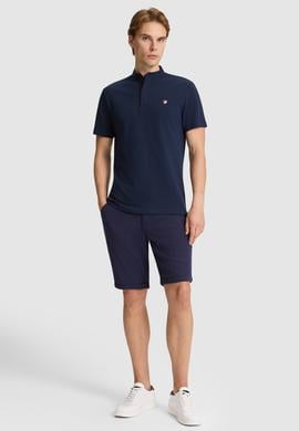 Erkek Lacivert Regular Fit Hakim Yaka Basic Tişört - 50326980012