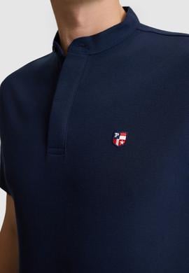 Erkek Lacivert Regular Fit Hakim Yaka Basic Tişört - 50326980012