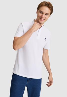 Erkek Beyaz Regular Fit Polo Yaka Tişört - 50322322001