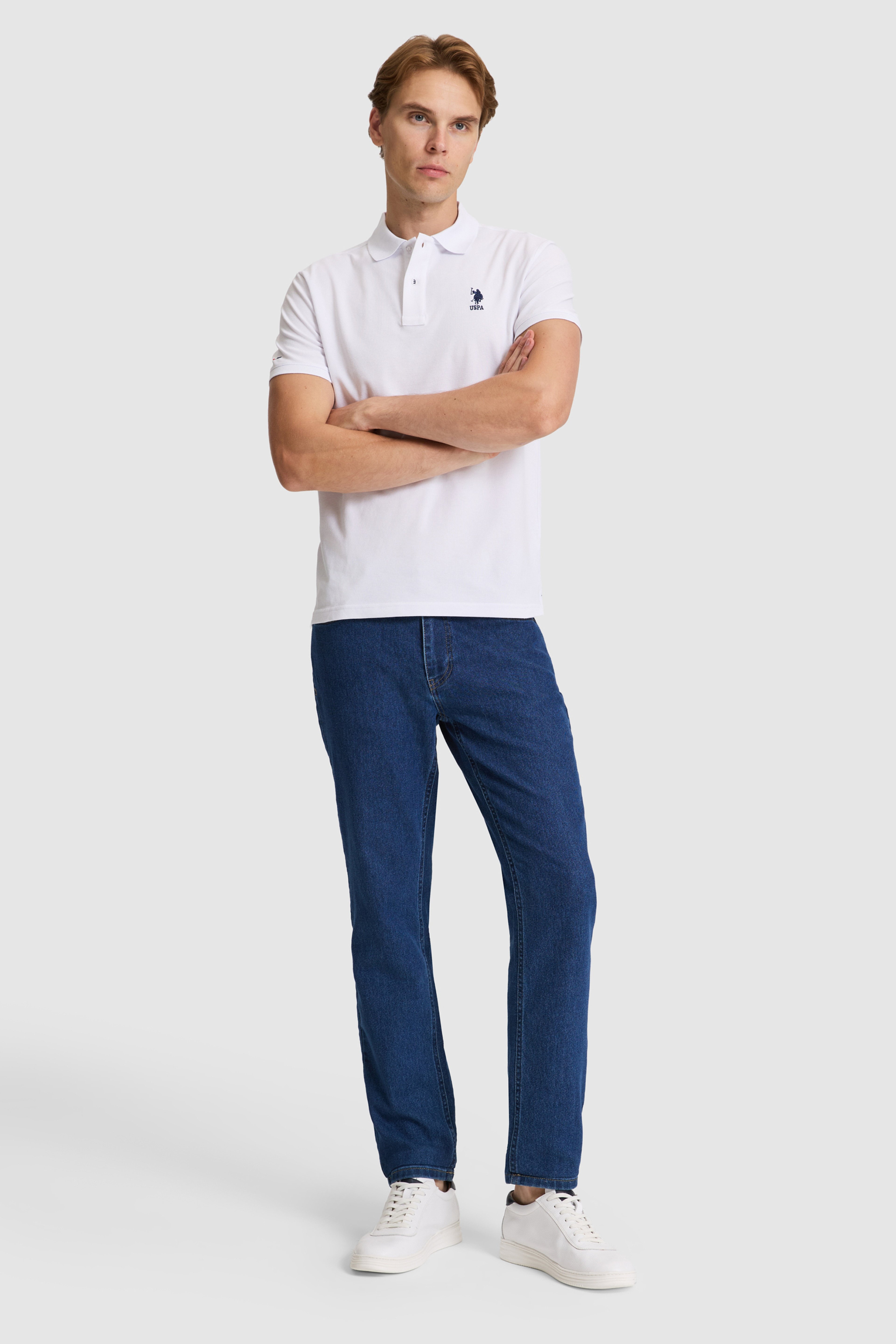 Erkek Beyaz Basic Tişört - Image 5