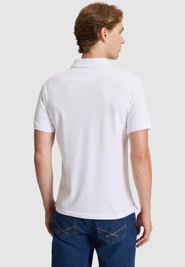Erkek Beyaz Slim Fit Polo Yaka Basic Tişört - 50322303023