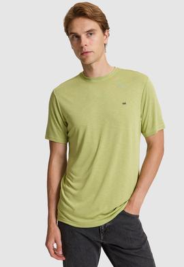 Erkek Yeşil Regular Fit Bisiklet Yaka Basic Tişört - 50322279007