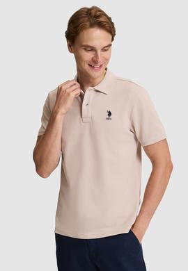 Erkek Taş Regular Fit Polo Yaka Basic Tişört - 50322314122