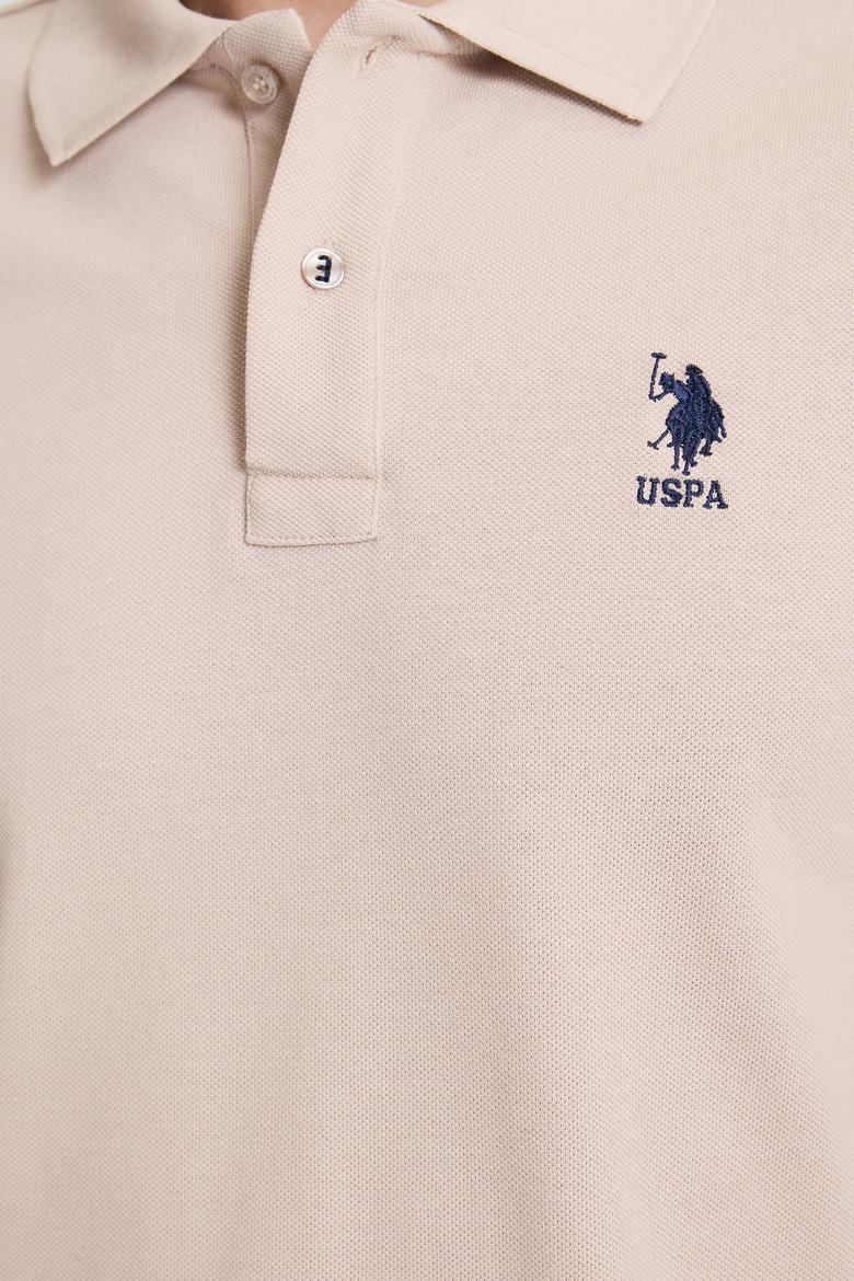 Erkek Taş Regular Fit Polo Yaka Basic Tişört - 50322314122