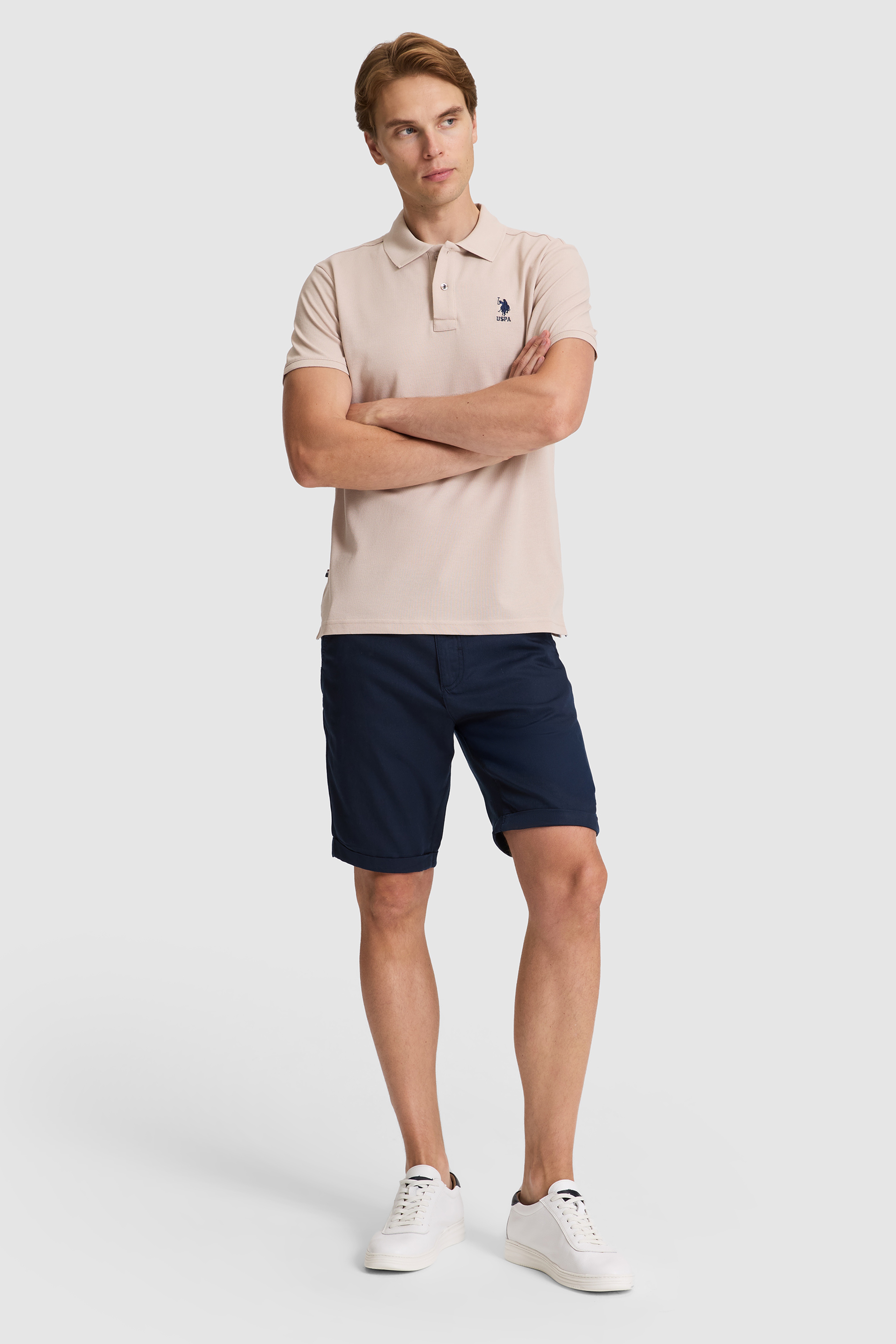 Erkek Taş Regular Fit Polo Yaka Basic Tişört - Image 4