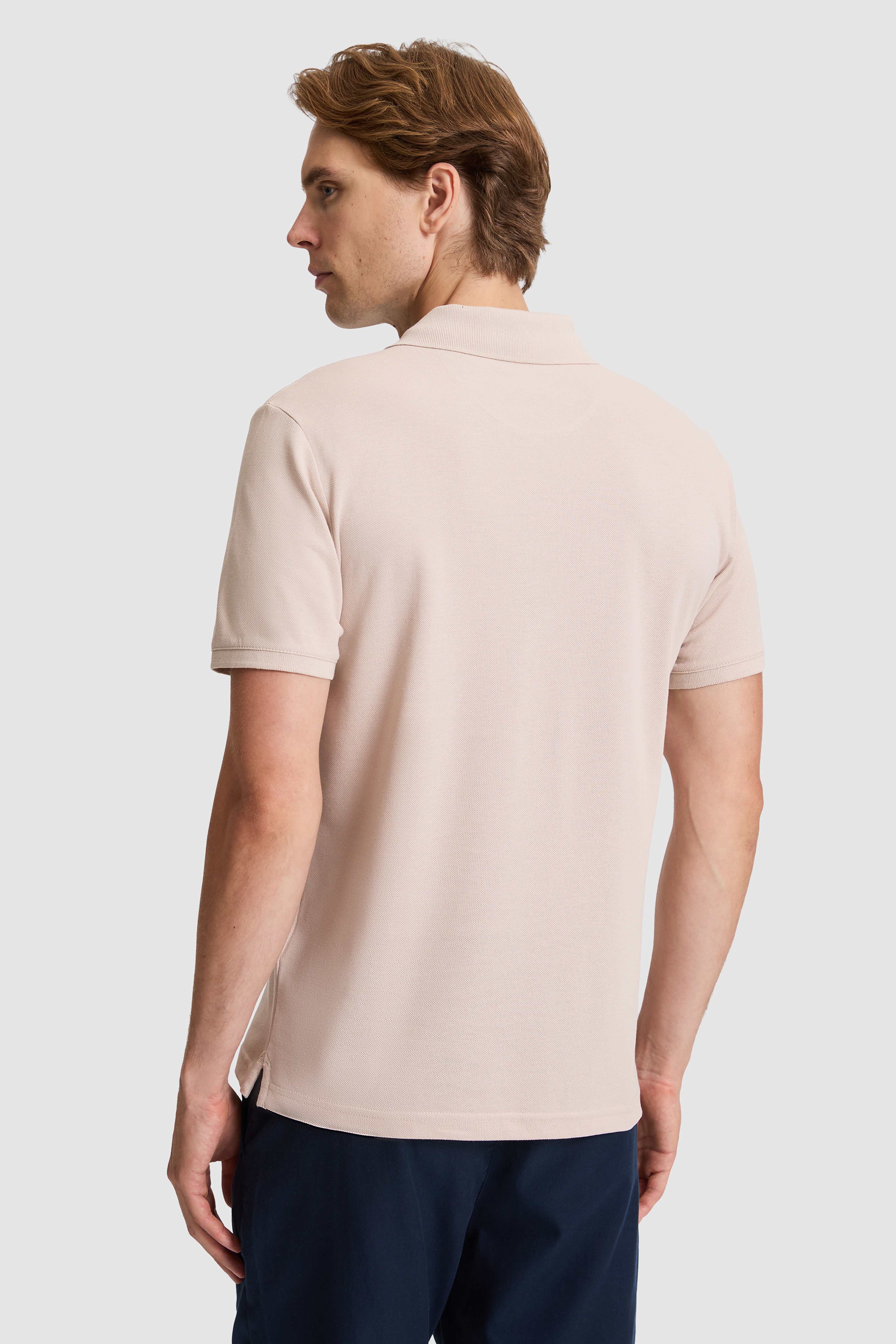 Erkek Taş Regular Fit Polo Yaka Basic Tişört - Image 5
