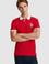 Erkek Kırmızı Slim Fit Polo Yaka Basic Tişört