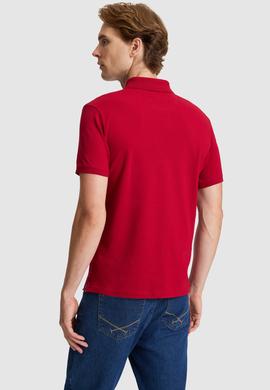 Erkek Bordo Slim Fit Polo Yaka Basic Tişört - 50322303144