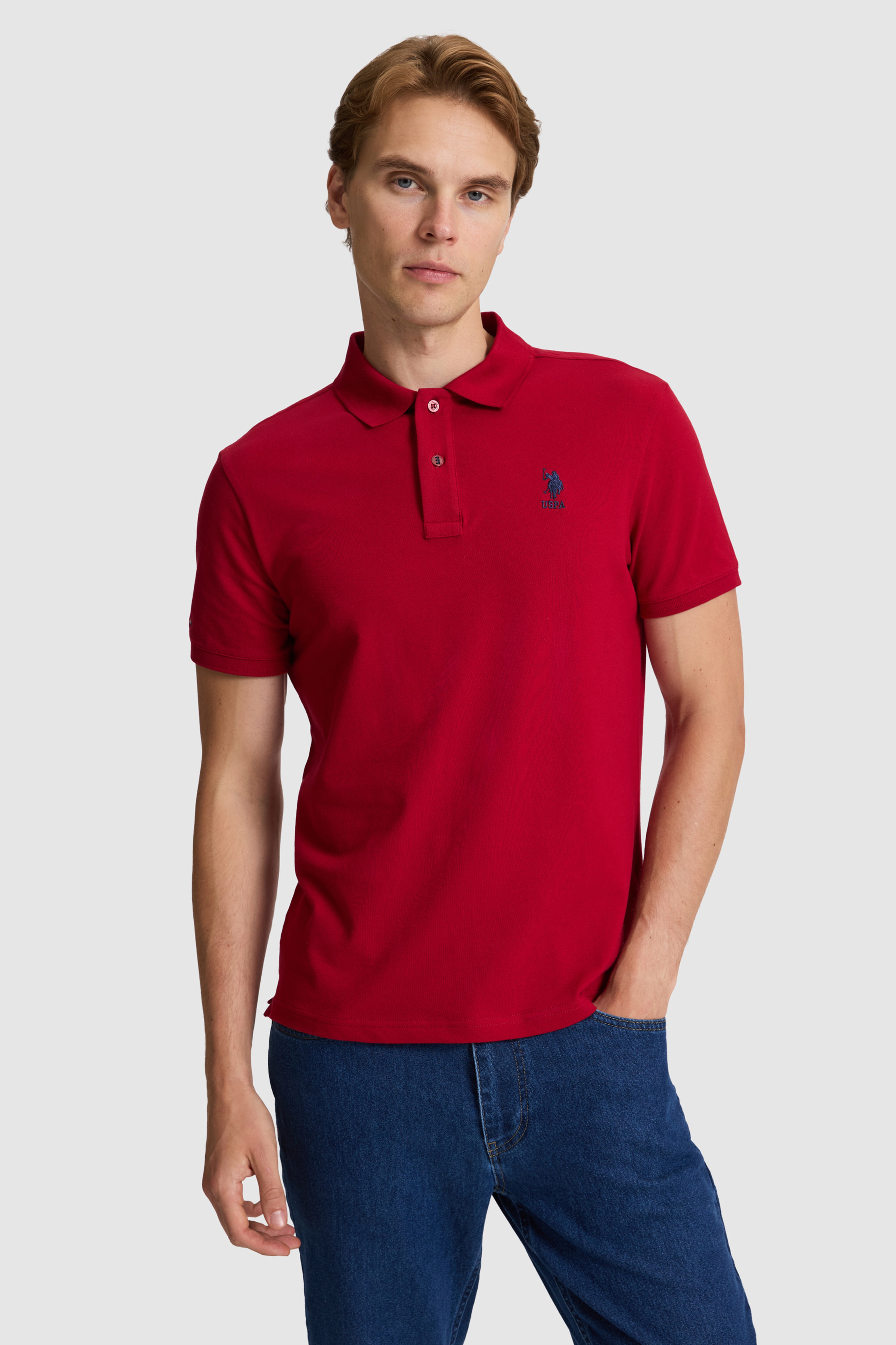 Erkek Bordo Basic Tişört - Image 1