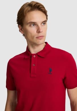 Erkek Bordo Slim Fit Polo Yaka Basic Tişört - 50322303144