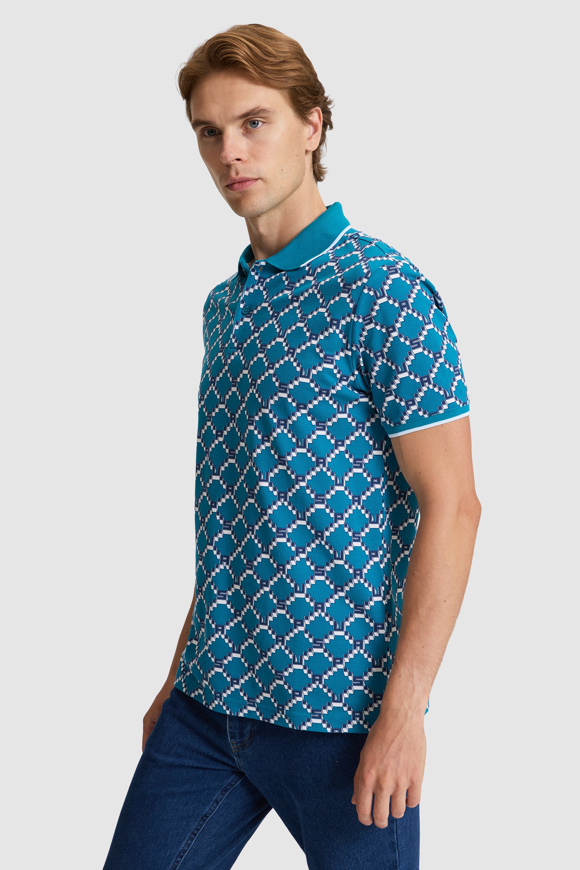Erkek Petrol Regular Fit Polo Yaka Tişört - 50322350012