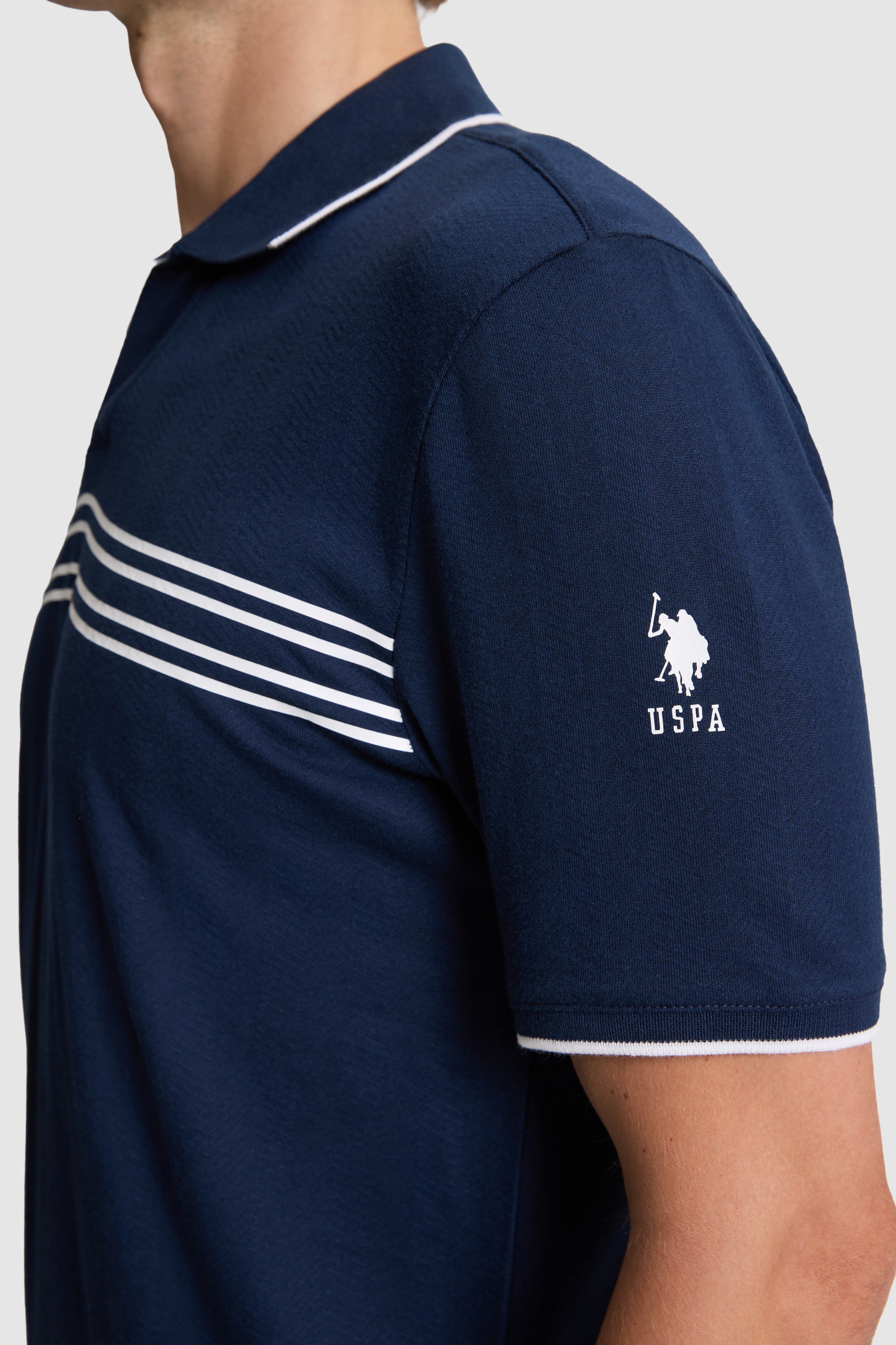 Erkek Lacivert Regular Fit Polo Yaka Tişört - Image 6