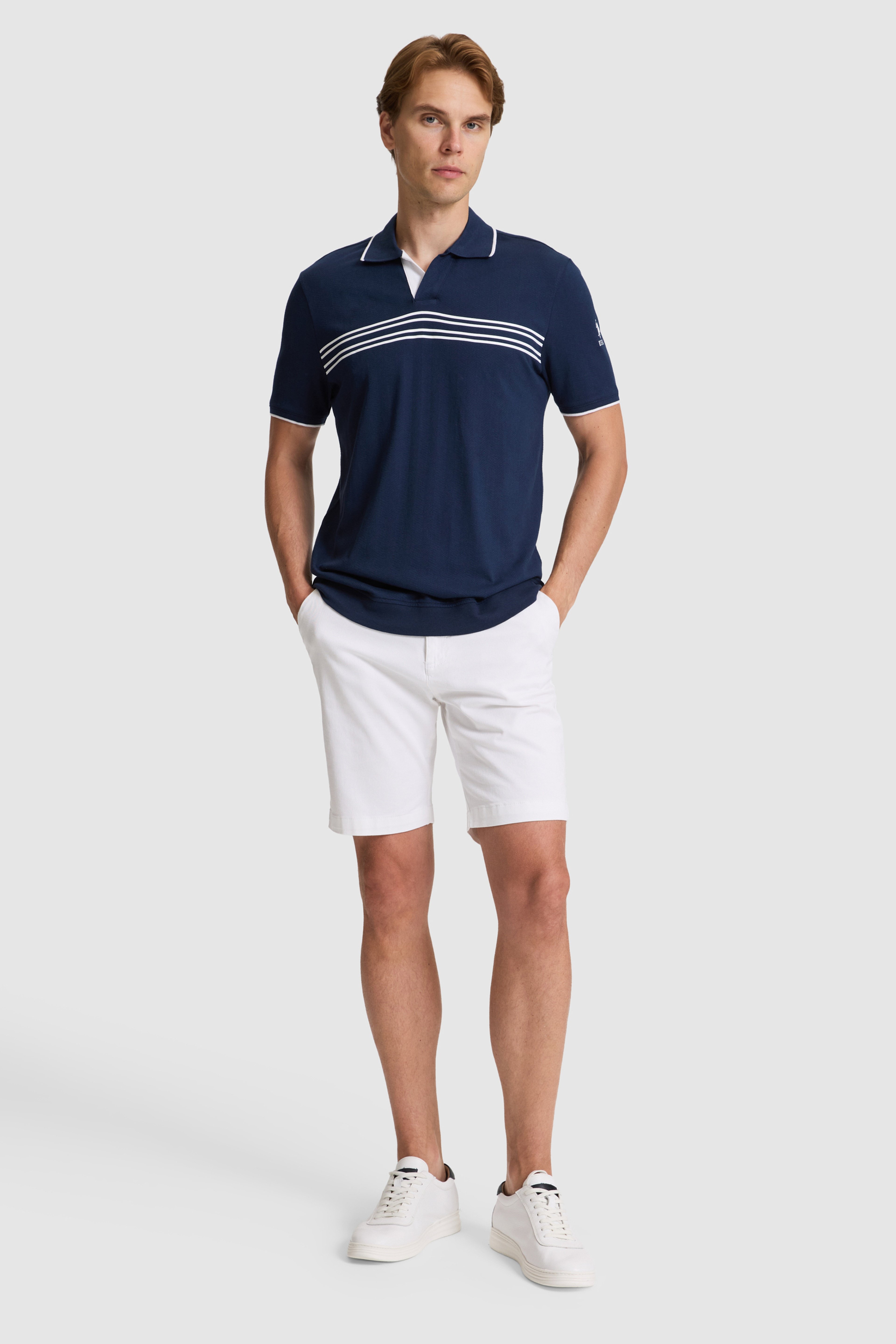 Erkek Lacivert Regular Fit Polo Yaka Tişört - Image 4