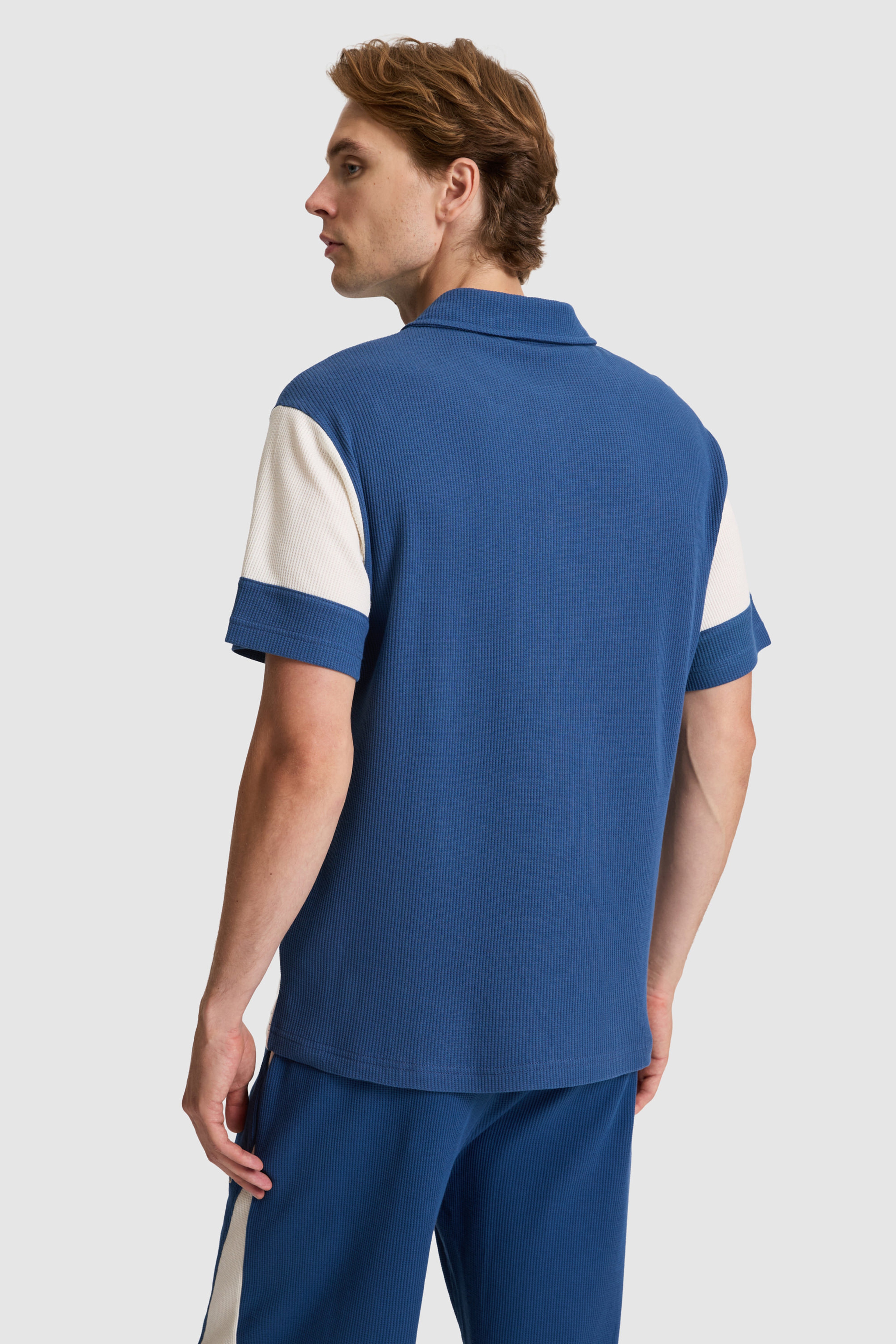 Erkek Lacivert Comfort Fit Polo Yaka Tişört - Image 5