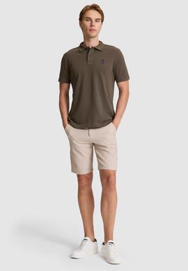 Erkek Koyu Haki Regular Fit Polo Yaka Basic Tişört - 50322314199