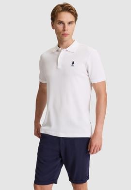 Erkek Beyaz Regular Fit Polo Yaka Basic Tişört - 50322506007