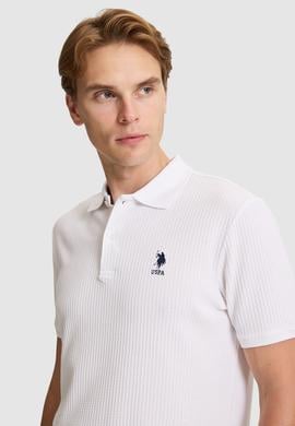Erkek Beyaz Regular Fit Polo Yaka Basic Tişört - 50322506007