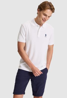 Erkek Beyaz Regular Fit Polo Yaka Basic Tişört - 50322506007