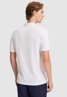 Erkek Beyaz Regular Fit Polo Yaka Basic Tişört - 50322506007