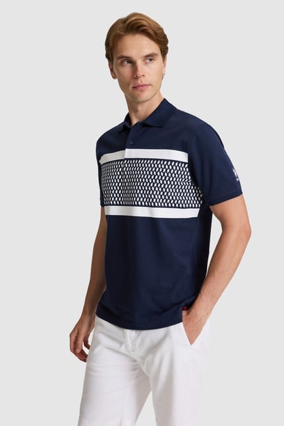 Erkek Lacivert Regular Fit Polo Yaka Tişört