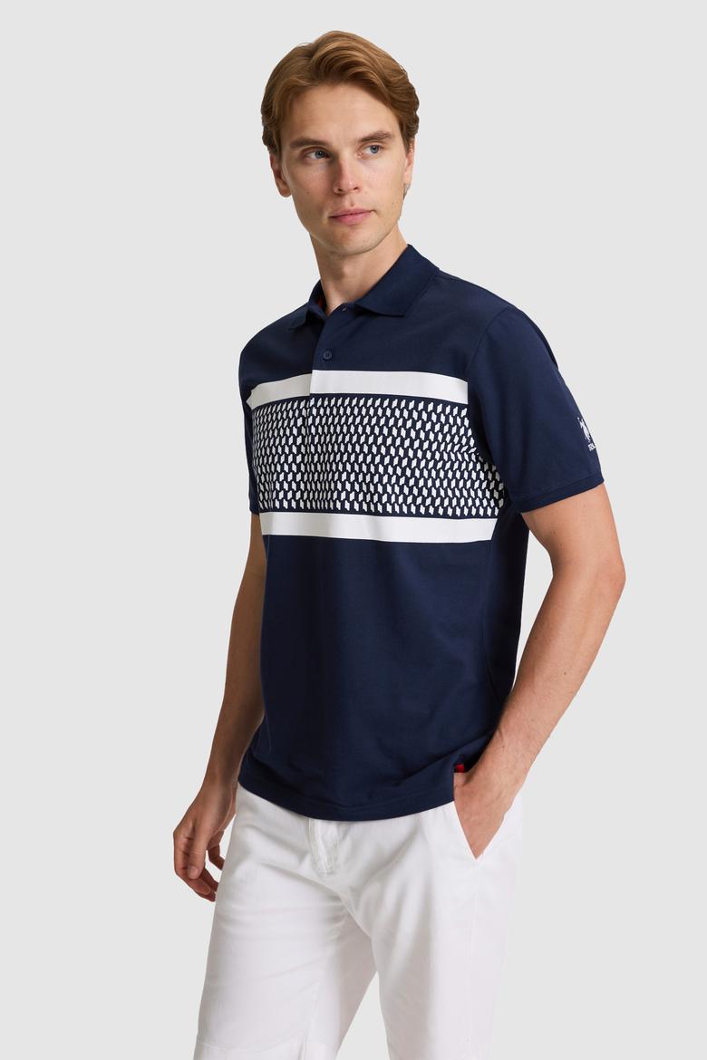 Erkek Lacivert Regular Fit Polo Yaka Tişört - 50322392003