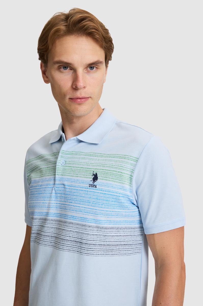 Erkek Açık Mavi Regular Fit Polo Yaka Tişört