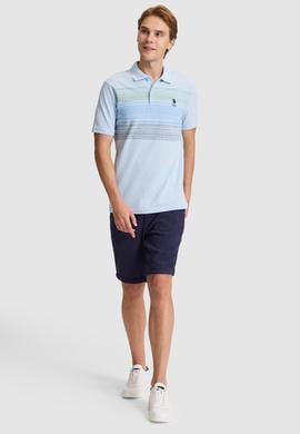 Erkek Açık Mavi Regular Fit Polo Yaka Tişört - 50322504007