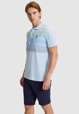 Erkek Açık Mavi Regular Fit Polo Yaka Tişört - 50322504007
