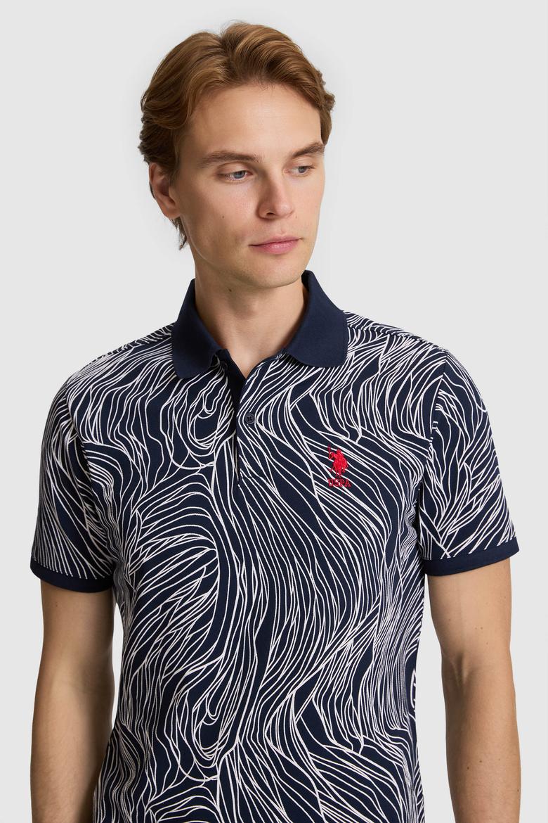 Erkek Lacivert Regular Fit Polo Yaka Basic Tişört - 50322503001