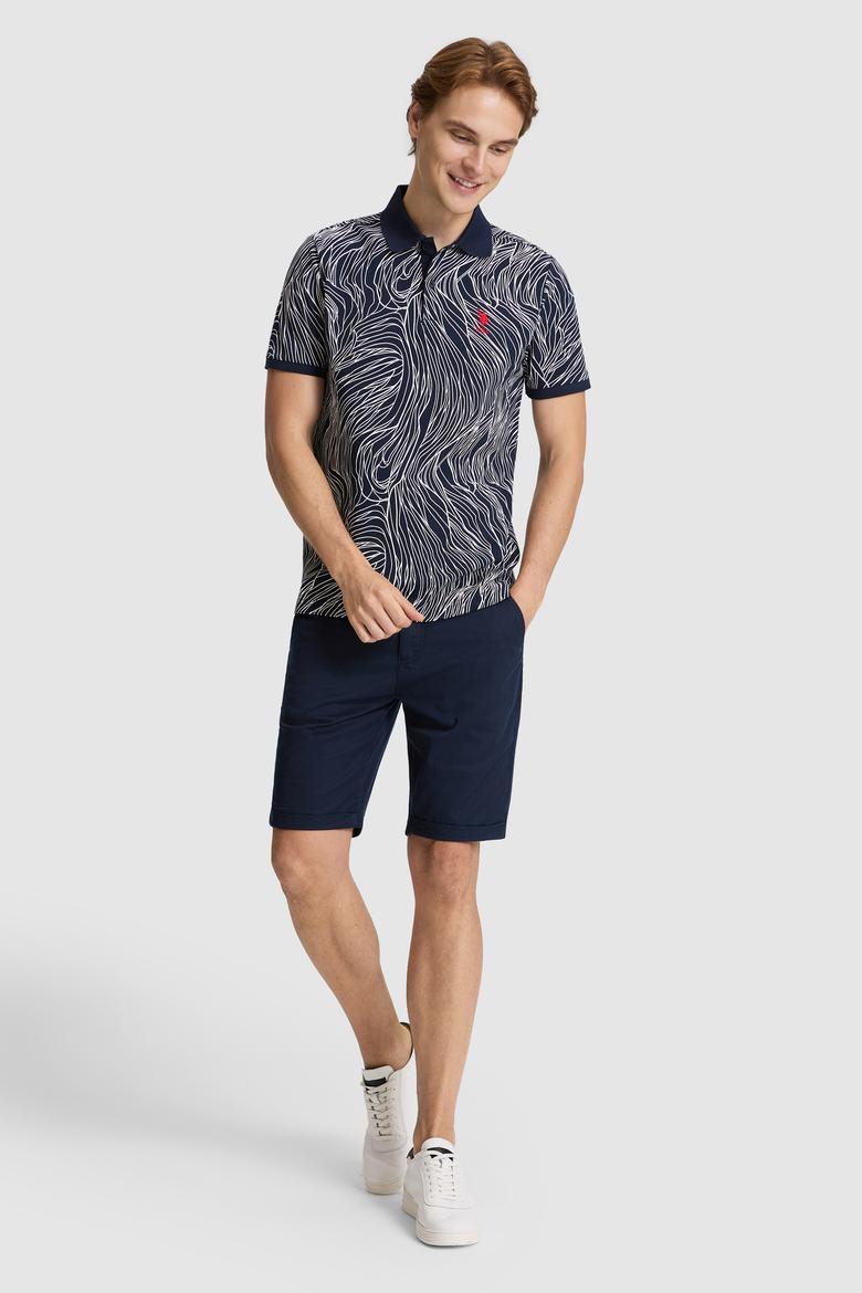 Erkek Lacivert Regular Fit Polo Yaka Basic Tişört - 50322503001
