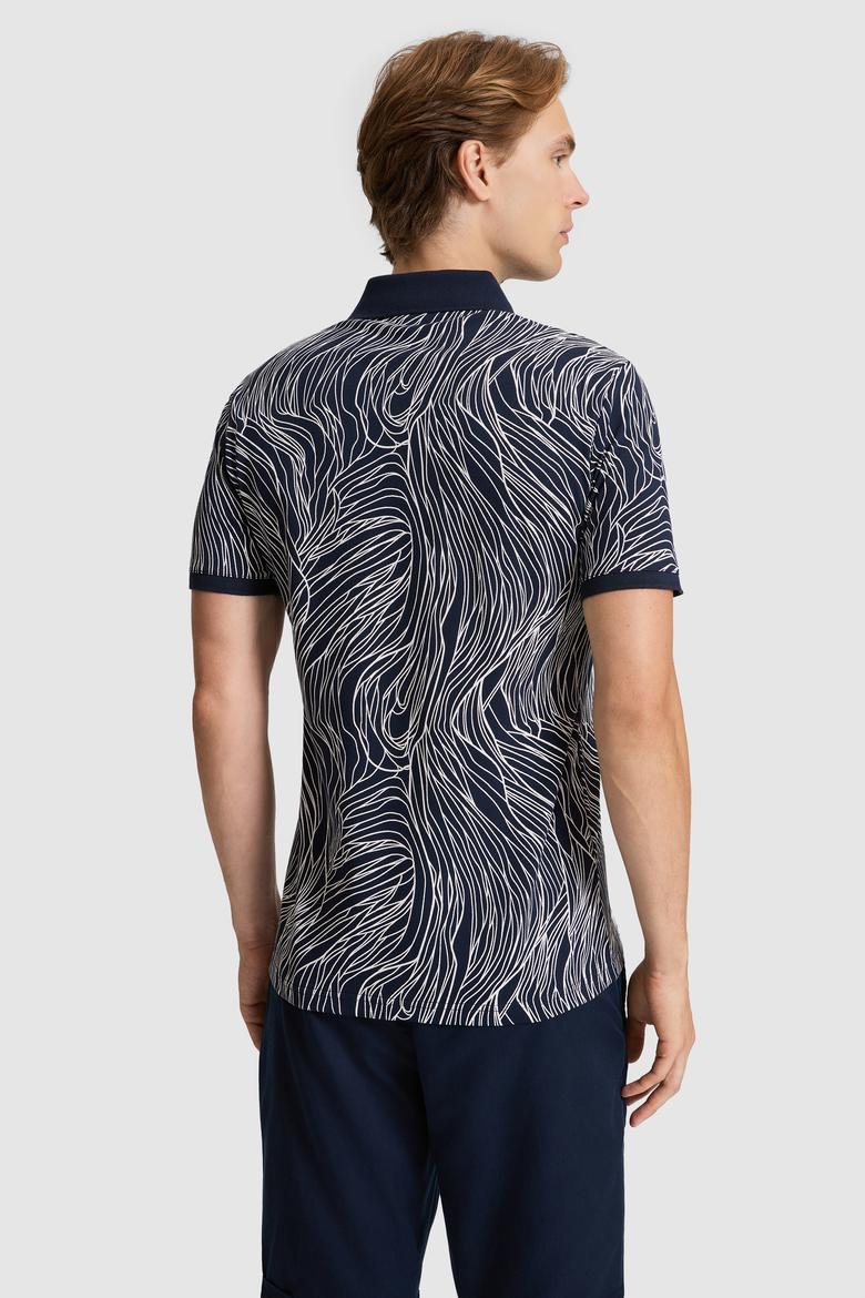 Erkek Lacivert Regular Fit Polo Yaka Basic Tişört - 50322503001