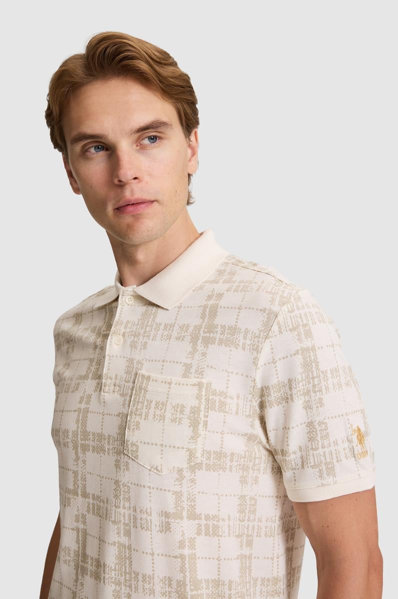 Erkek Açık Haki Regular Fit Polo Yaka Tişört