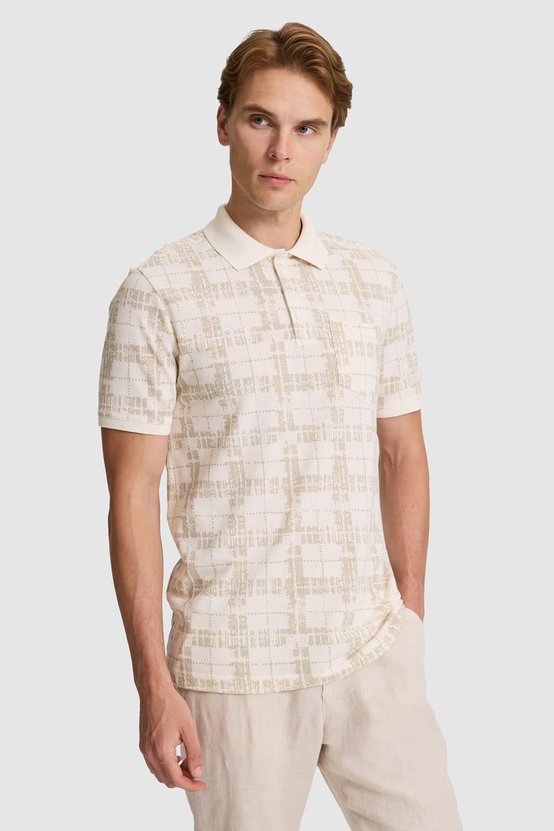 Erkek Açık Haki Regular Fit Polo Yaka Tişört