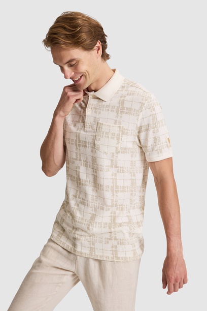 Erkek Açık Haki Regular Fit Polo Yaka Tişört