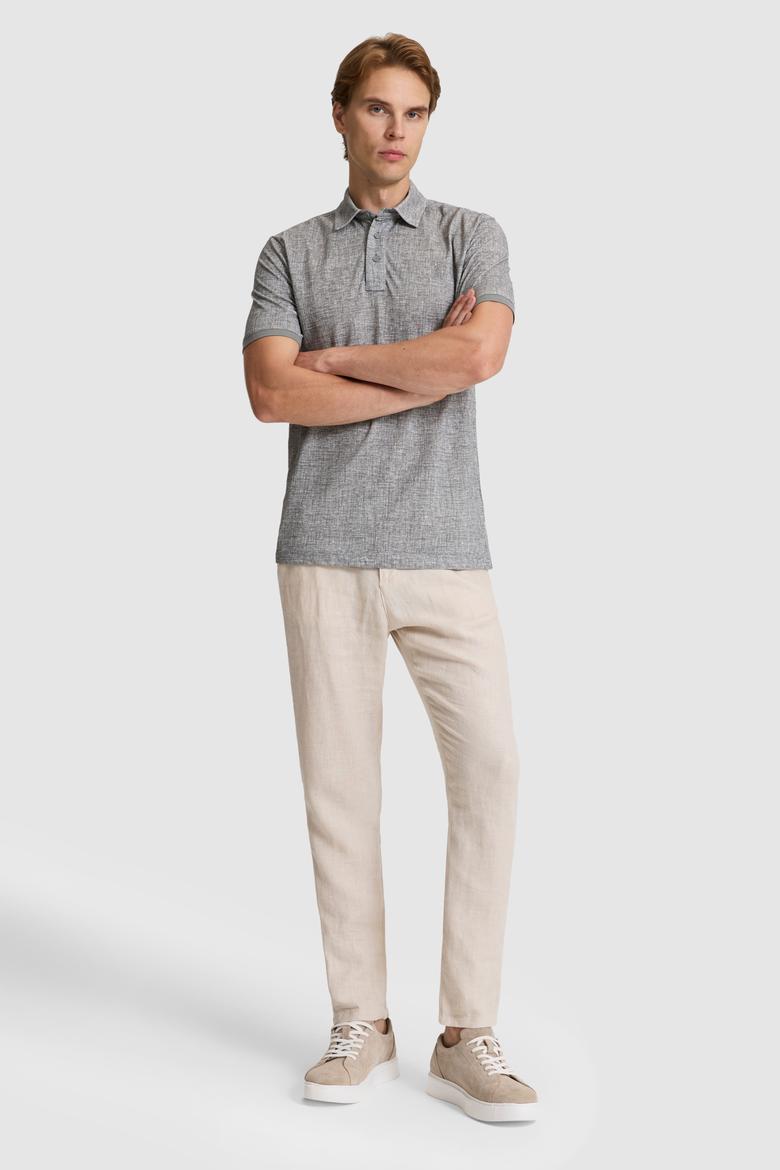 Erkek Gri Regular Fit Polo Yaka Tişört - 50322432007