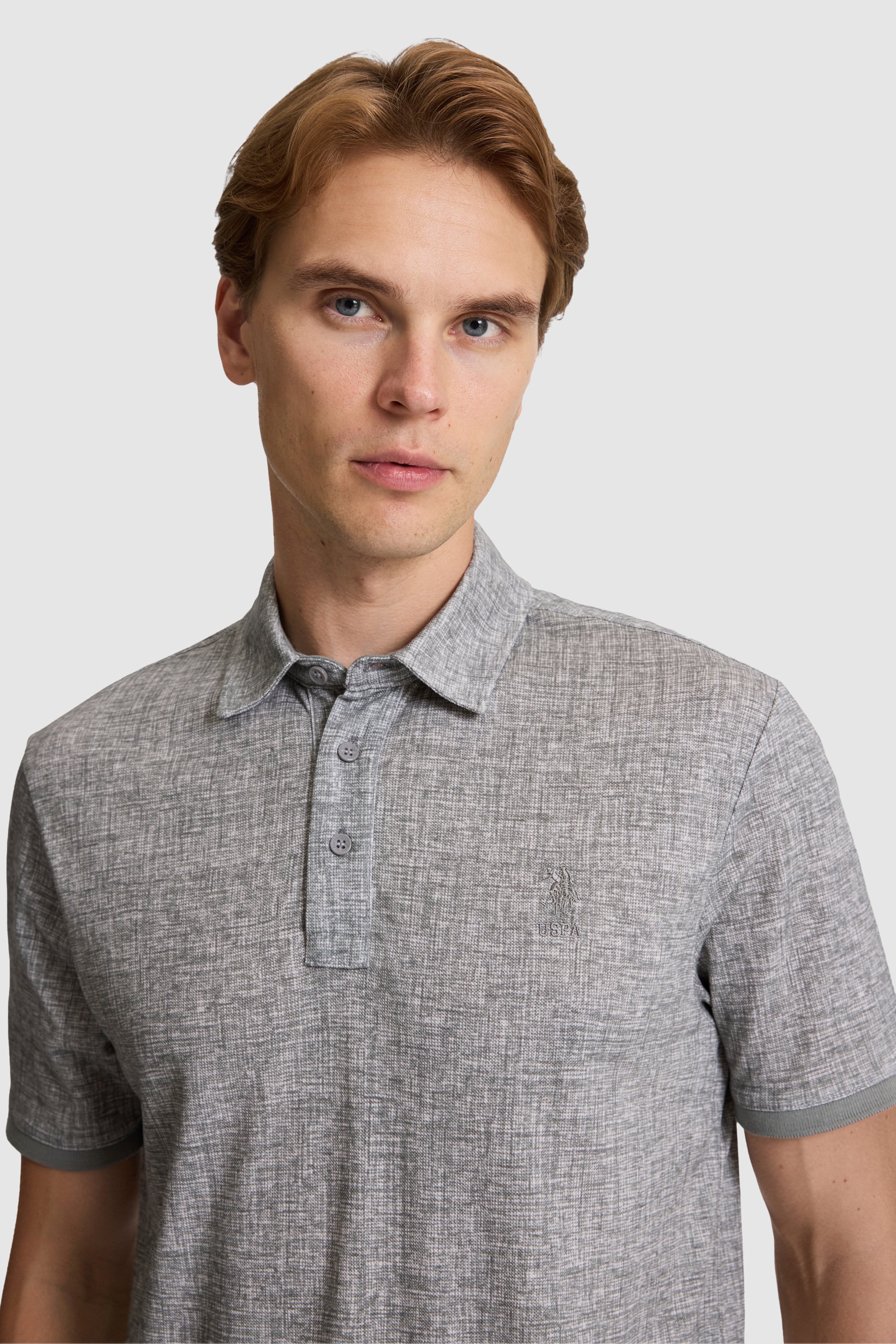 Erkek Gri Regular Fit Polo Yaka Tişört