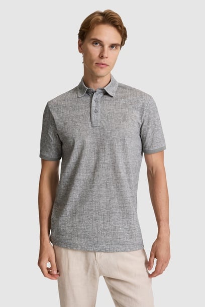 Erkek Gri Regular Fit Polo Yaka Tişört