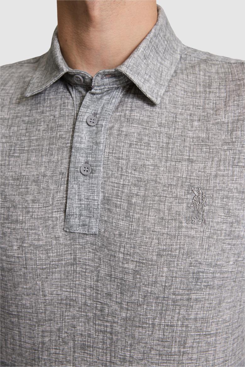 Erkek Gri Regular Fit Polo Yaka Tişört - 50322432007