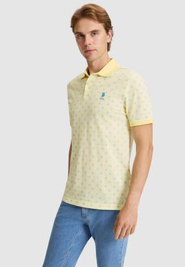 Erkek Açık Sarı Regular Fit Polo Yaka Tişört - 50322489023
